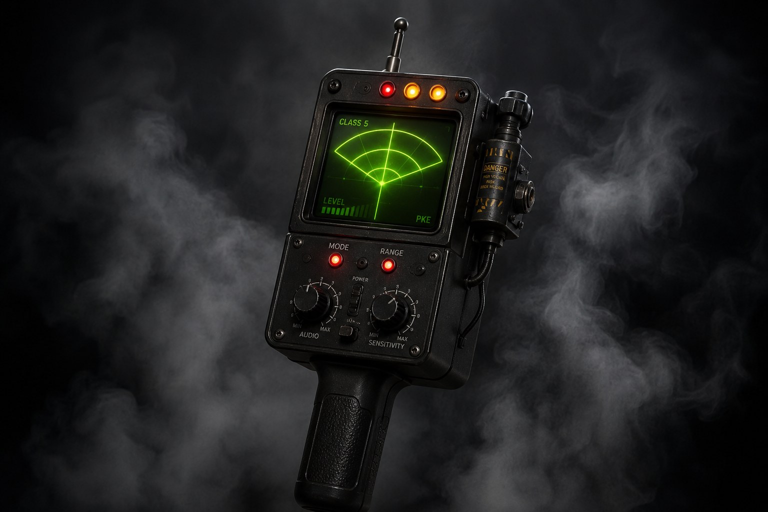PKE-meter in Ghostbusters-stijl